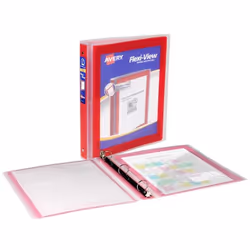 Avery 17606 ring binder Letter Red