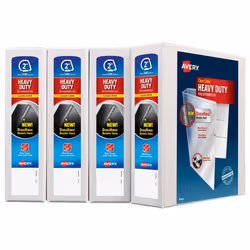 Avery 79790, D-ring, Storage, White, White, Smooth surface, 530 sheets