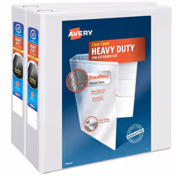 Avery 79875, D-ring, Storage, White, White, 780 sheets, 4 pockets