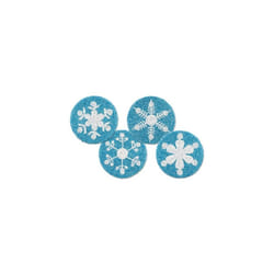 Beaded Snowflake coasters Set of 4#76-240
