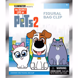 Universal The Secret Life of Pets 2 - 3D Foam collectible Bag clip in Blind Bag, Multi color