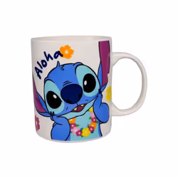 Disney 825689 11 oz Lilo & Stitch Character Aloha Ceramic Mug, Multi Color