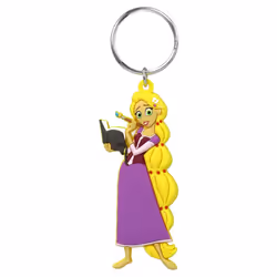 Disney Tangled Princess Rapunzel Figure Soft Touch PVC Key Ring Key Accessory Multicolored  3