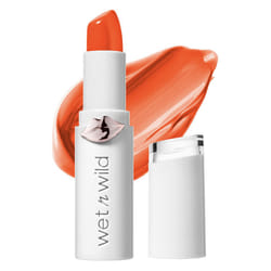 wet n wild Lipstick Mega Last High-Shine Lipstick Lip Color Makeup  Orange Tanger-ring the Alarm