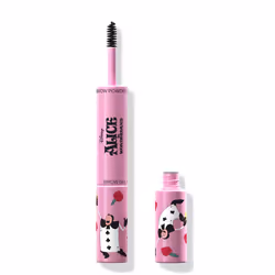 Alice in Wonderland Brow Maximizer, Dual-Action Brow Gel + Powder for Ultimate Fill, Fluff and Hold, Long-Lasting Formula, Dark Brown Shade