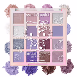 wet n wild Hello Kitty Eye & Face Palette, 2 Bold Richly Pigmented Palettes, Multi-Functional Buildable and Blendable Formula ...