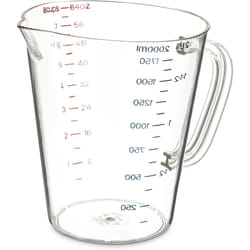 CARLISLE Commercial Measuring Cup 1/2 gal - Clear