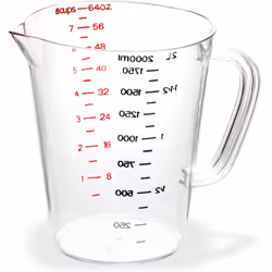 CARLISLE Commercial Measuring Cup 1/2 gal - Clear
