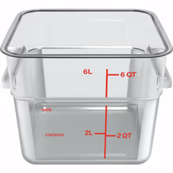 CARLISLE 1195207 food storage container Square 5.68 L Transparent 1 pc(s)