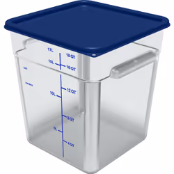 CARLISLE Squares Polycarbonate Food Storage Container 18 qt - Clear