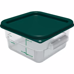 CARLISLE Squares Food Storage Container Lid 2 - 4 qt - Forest Green