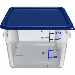 CARLISLE Squares Food Storage Container Lid 12 - 22 qt - Royal Blue
