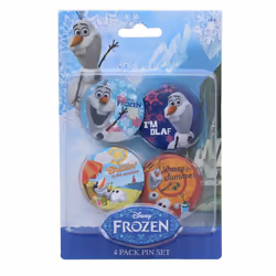 Disney Frozen Olaf 1.25 Inch Collectible Button Pins | Set of 4