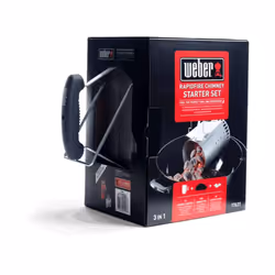 Weber Rapidfire? Barbecue Chimney Starter Set | Aluminium BBQ Fire Starter Set | Charcoal Briquettes and Firelighters Include ...