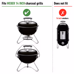 Weber Cooking Grate  13.7 Inch diameter  Heavy-Duty Plated Steel
