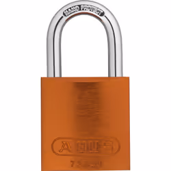 ABUS Orange 72/40 Lockout Tagout Padlock w/ 1"" Shackle Single Padloc