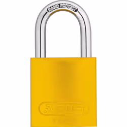 ABUS Yellow 72/40 Lockout Tagout Padlock w/ 1"""" Shackle Single Padlock Keyed Different 1 Padlock with 2 Keys