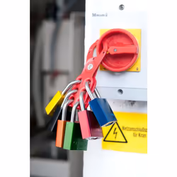 ABUS Purple 72/40 Lockout Tagout Padlock w/ 1"" Shackle  Single Padloc