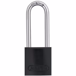 ABUS Black 72/40 Lockout Tagout Padlock w/ 3"" Shackle Single Padlock Keyed Alike 1 Padlock with 2 Keys