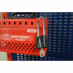 ABUS Black 72/40 Lockout Tagout Padlock w/ 3"" Shackle  Single Padlock  Keyed Alike  1 Padlock with 2 Keys