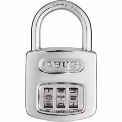 Abus 160/40 C 160 All Weather Resettable Chrome Combination Padlock 3