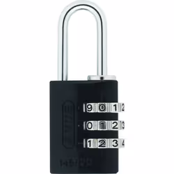 ABUS 145/20 C 20mm Body 3 Dial Resettable Combination Padlock Black