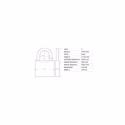 ABUS 145/20 C 20mm Body 3 Dial Resettable Combination Padlock  Black