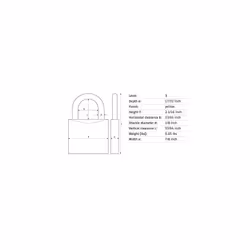 ABUS 145/20 C 20mm Body 3 Dial Resettable Combination Padlock  Yellow