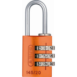 ABUS 145/20 C 20mm Body 3 Dial Resettable Combination Padlock  Orange