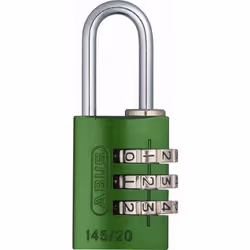 ABUS 145/20 C 20mm Body 3 Dial Resettable Combination Padlock Green
