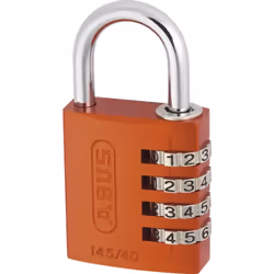 ABUS 145/40 C Aluminum Resettable Combination Padlock 4 Dial Orange