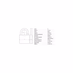 Abus 72HB/40-40 KDx6 19318 Aluminum Padlock 72 Series, Body Width Shackle Diameter: 1/4" Shackle Clearance: 1 17/32", Black-1.5" Shackle, 6 Piece