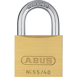 ABUS 55/40 Solid Brass Keyed Padlock with 2 Keys  Hardened Steel Shackle with Anti Corrosion Inner Lock Components  Keyed Different