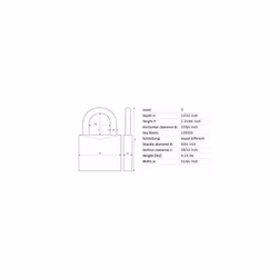 ABUS 64TI/40 Titalium Aluminum Alloy Padlock Keyed Different - Nano Pr