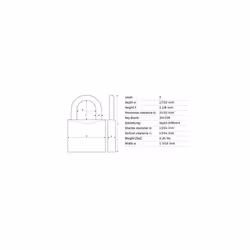 ABUS 75/30 Brass Padlock Keyed Different
