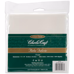 Charles Craft Gold Standard Aida 14 Count 12"X18"-White CR5440-6750