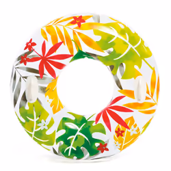 Intex 58263EP Groovy Color Inflatable Tropical Flower Transparent Tube Raft