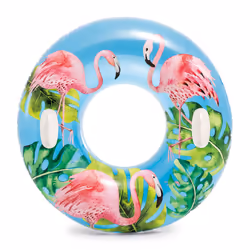 Intex 58263EP Groovy Color Inflatable Tropical Flower Transparent Tube Raft