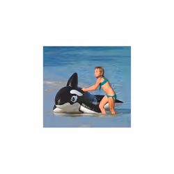 Intex Whale Inflatable Pool Ride-On, 76" X 47", for Ages 3+