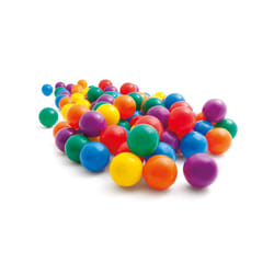 Intex Small Plastic Fun Ballz with Bag for Safety and Storage for Ball Pits  Playpens  and Backyard Splash Pools  Multicolored (100 Pack)