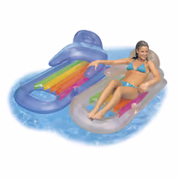 Intex 58802EP Inflatable King Kool Swimming Pool Lounge Raft in Blue or Grey -2 Pack