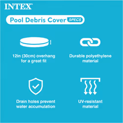 Intex 28026E UV Resistant Deluxe Debris Pool Cover for 13Foot Intex Easy Set Above Ground Swimming Pool  Vinyl Round Cover with