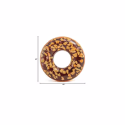 Intex Nutty Chocolate Donut Inflatable Tube with Realistic Printing, 45" Diameter
