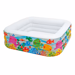 Intex 57471, Inflatable pool, 340 L, Square, 2 yr(s), Vinyl, Multicolour