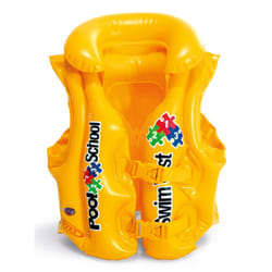 Intex Deluxe Swim Vest Pool School Step 2 Yellow Image Vinyl
