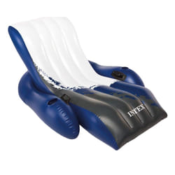 Intex Floating Recliner Lounge Black, Blue, White Monochromatic Vinyl Floating lounge chair