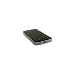 64761E Dura-Beam Standard Downy Air Mattress: Fiber-Tech â Twin Size â Built-in Foot Pump â 10in Bed Height â 300lb Weight Capacity, Green