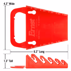 Ernst Manufacturing Gripper Wrench Organizer  5 Tool  Red