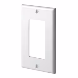 Leviton 1-Gang Decora/GFCI Device Decora Wallplate/Faceplate, Standard Size, Thermoplastic Nylon, Device Mount, - White, Whit ...