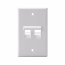 Leviton 41081-2WP, White, Plastic, Conventional, Leviton, 69.8 mm, 114.3 mm